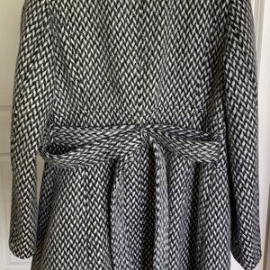 Kenneth Cole New York Black Grey Wool Jacket Coat